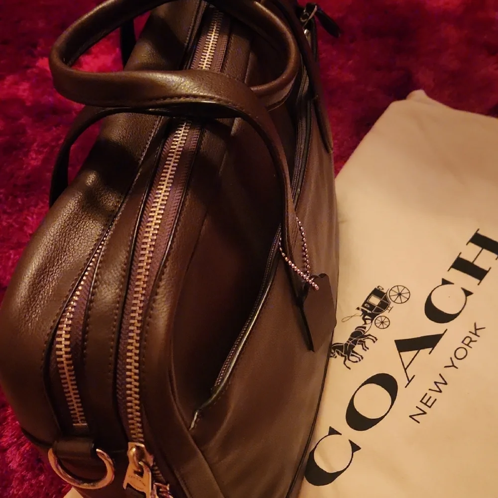 Coach Brown Leather Briefcase